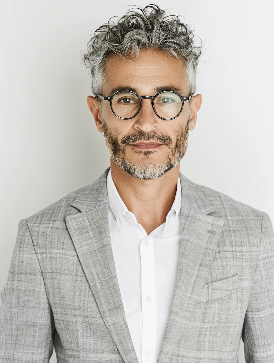 Portrait of a distinguished middle-aged man with a confident expression, facing the camera.